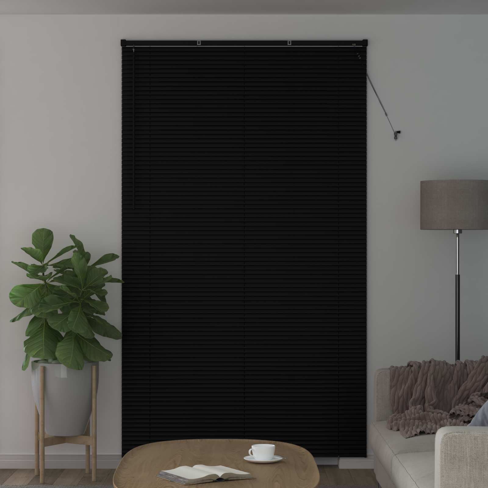 Tenda Veneziana Nero 213 x 160 cm 25 mm PVC