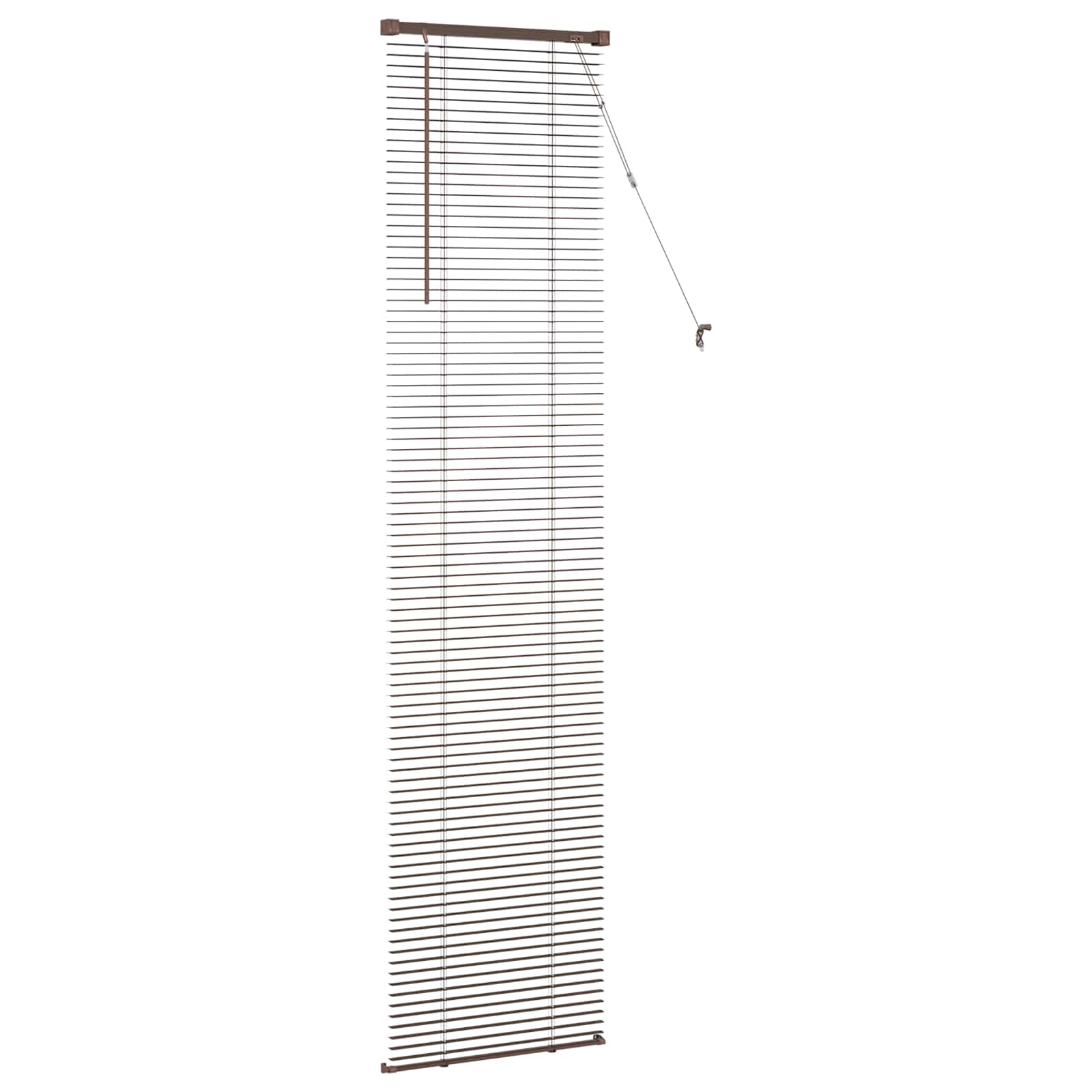 Tenda Veneziana Marrone Scuro con Motivo 213 x 40 cm 25 mm PVC