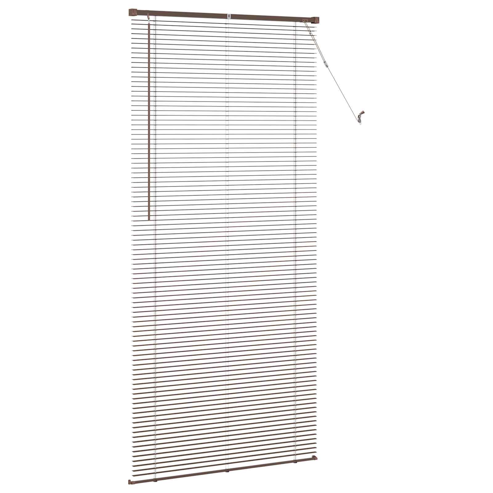 Tenda Veneziana Marrone Scuro con Motivo 213 x 80 cm 25 mm PVC