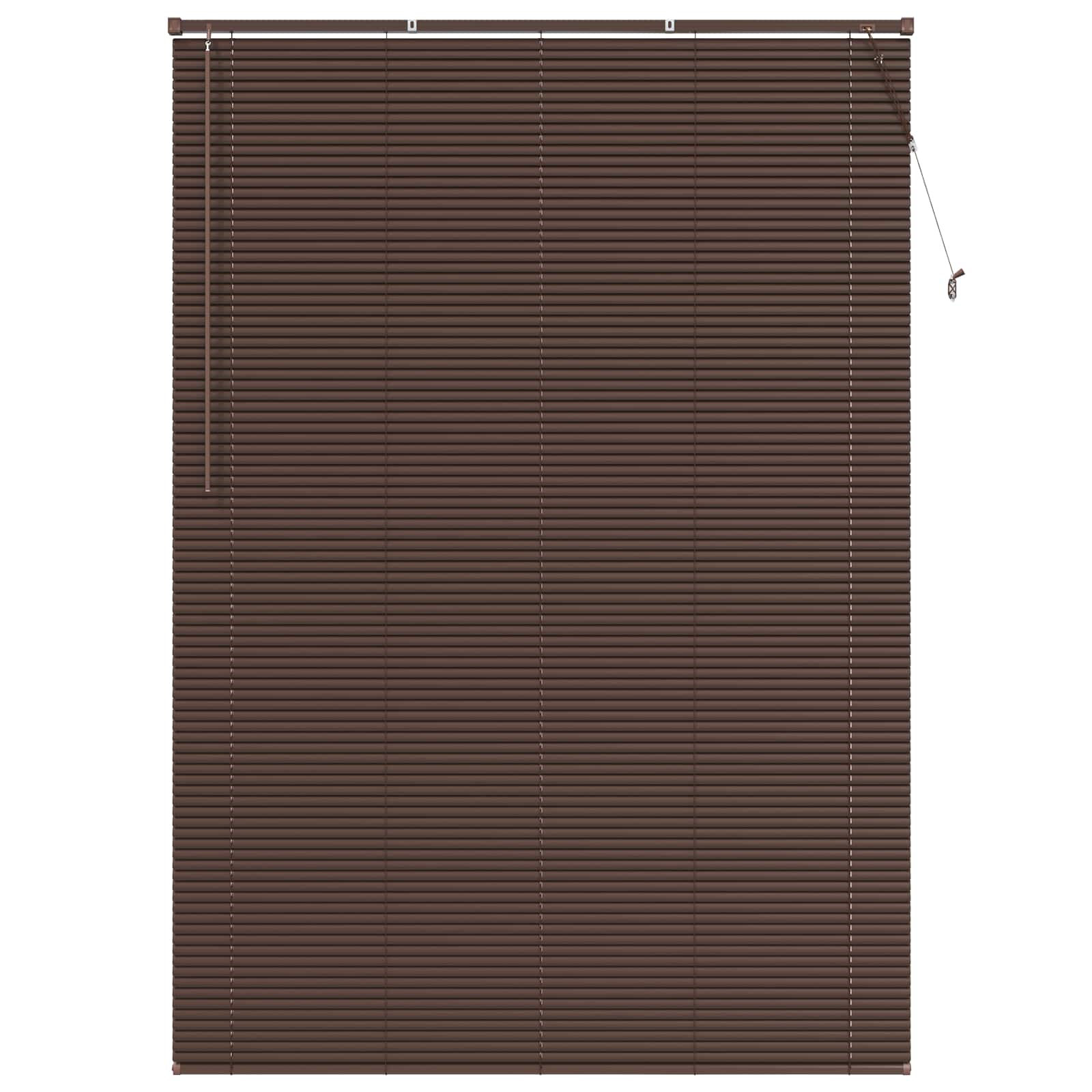Tenda Veneziana Marrone Scuro con Motivo 213 x 150 cm 25 mm PVC