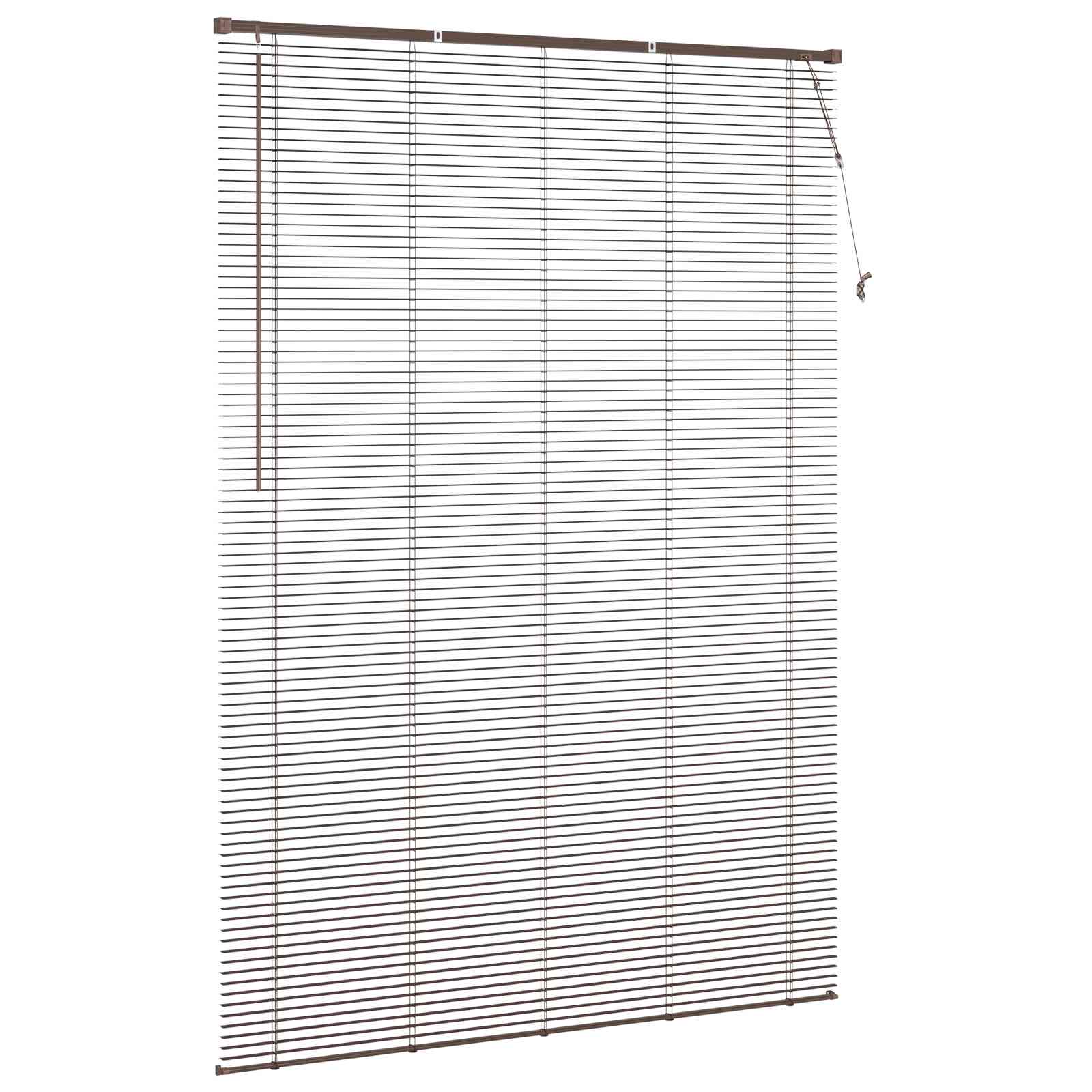 Tenda Veneziana Marrone Scuro con Motivo 213 x 160 cm 25 mm PVC