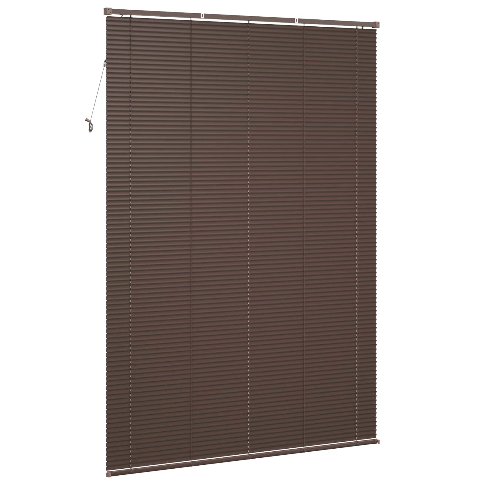 Tenda Veneziana Marrone Scuro con Motivo 213 x 160 cm 25 mm PVC
