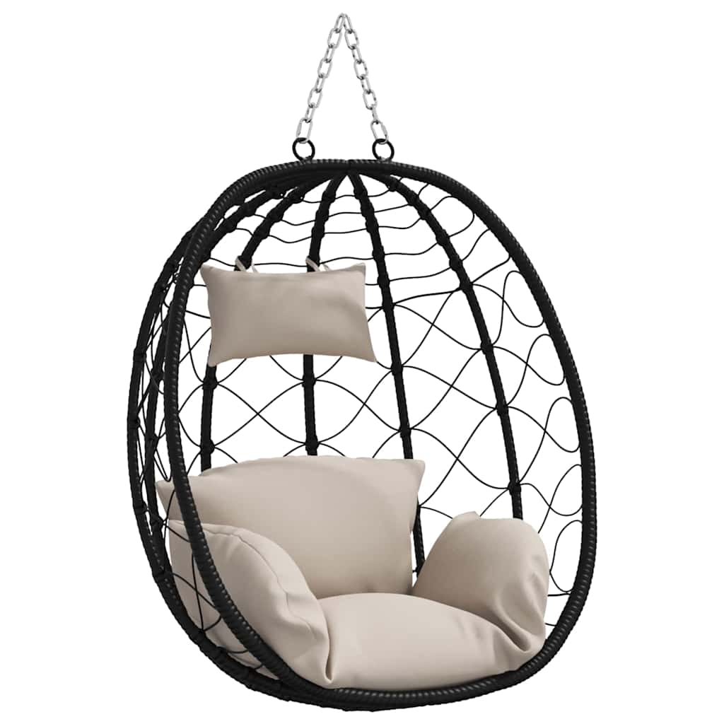 Sedia uovo sospesa polyrattan 91,5 x 54,5 x 107 cm Tortora