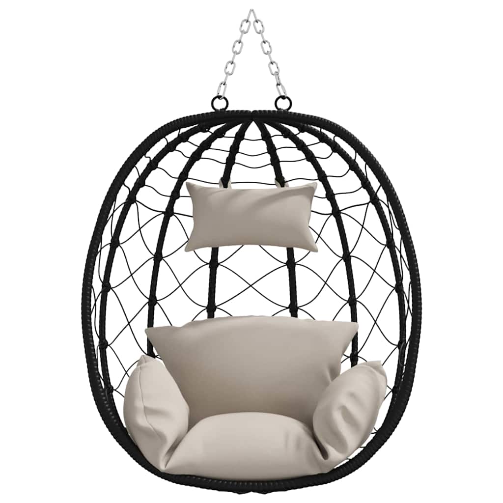 Sedia uovo sospesa polyrattan 91,5 x 54,5 x 107 cm Tortora