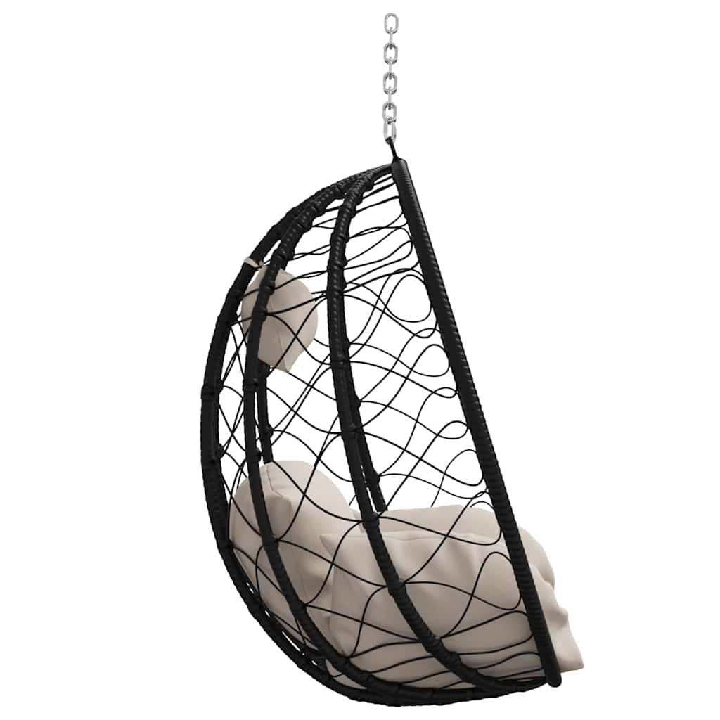 Sedia uovo sospesa polyrattan 91,5 x 54,5 x 107 cm Tortora
