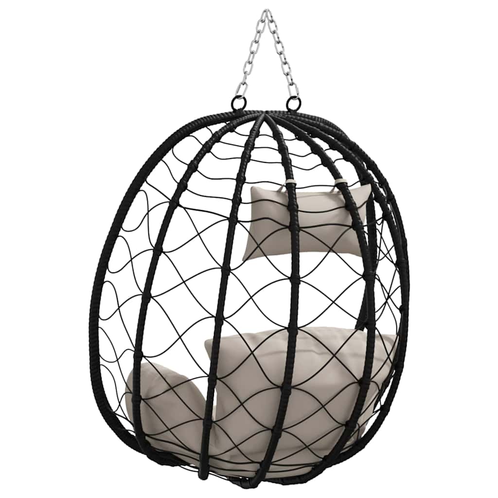 Sedia uovo sospesa polyrattan 91,5 x 54,5 x 107 cm Tortora