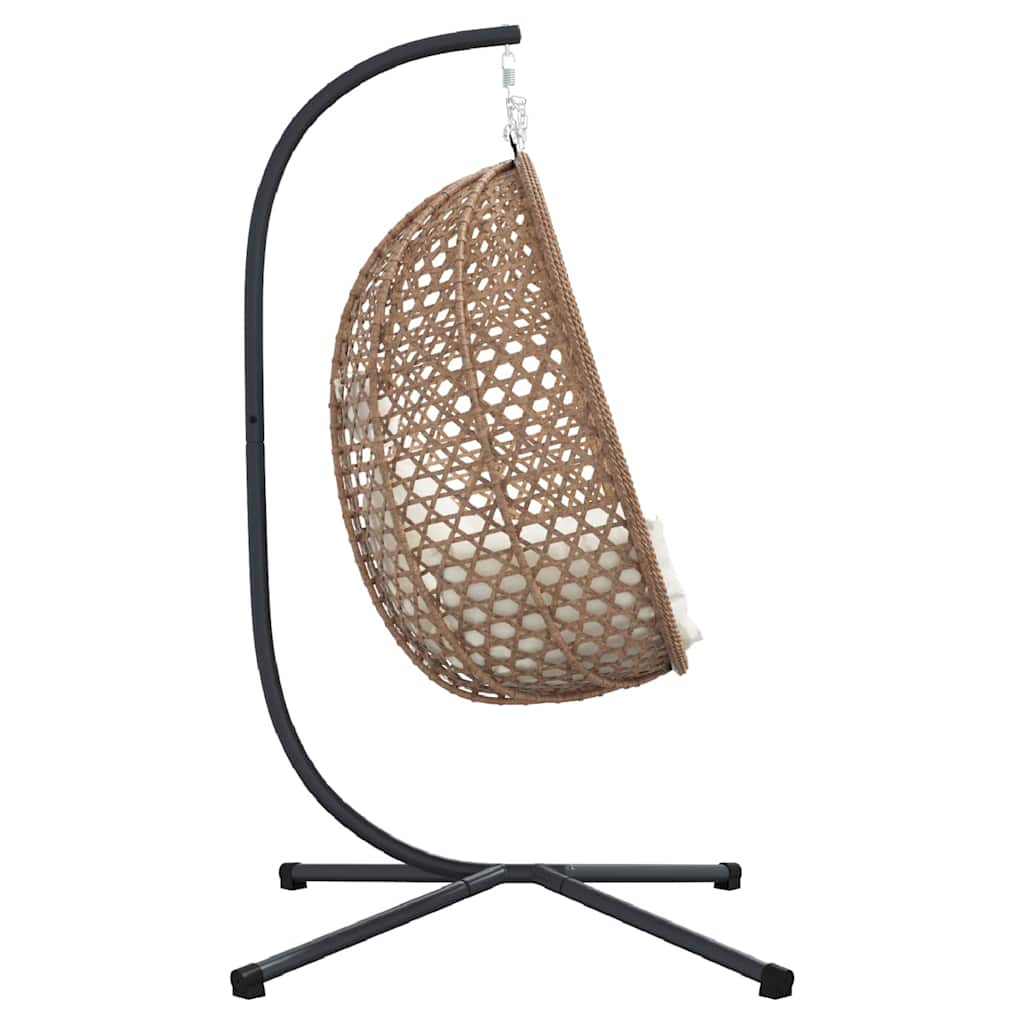 Sedia uovo sospesa polyrattan 104 x 100 x 191 cm Crema Chiara