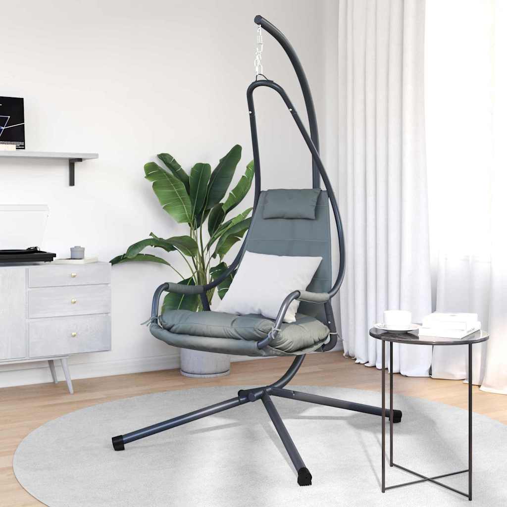 Sedia uovo sospesa Acciaio 94 x 107 x 196,5 cm Antracite