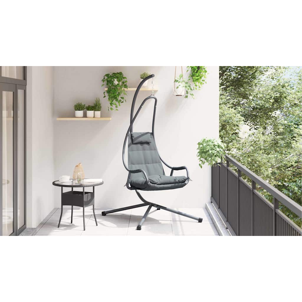 Sedia uovo sospesa Acciaio 94 x 107 x 196,5 cm Antracite