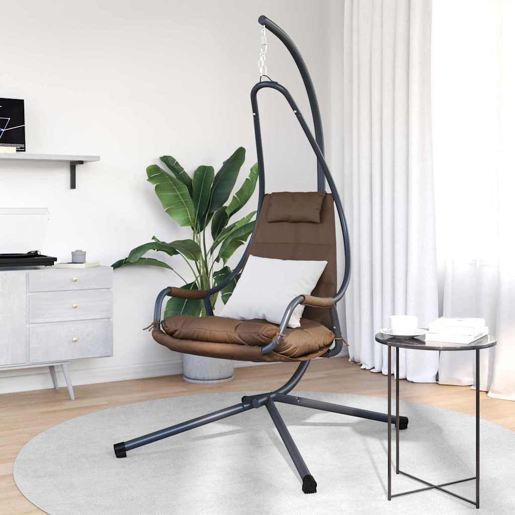 Sedia uovo sospesa Acciaio 94 x 107 x 196,5 cm Caffè