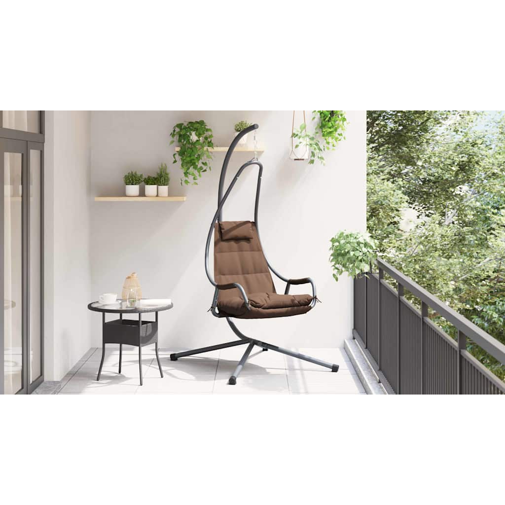 Sedia uovo sospesa Acciaio 94 x 107 x 196,5 cm Caffè
