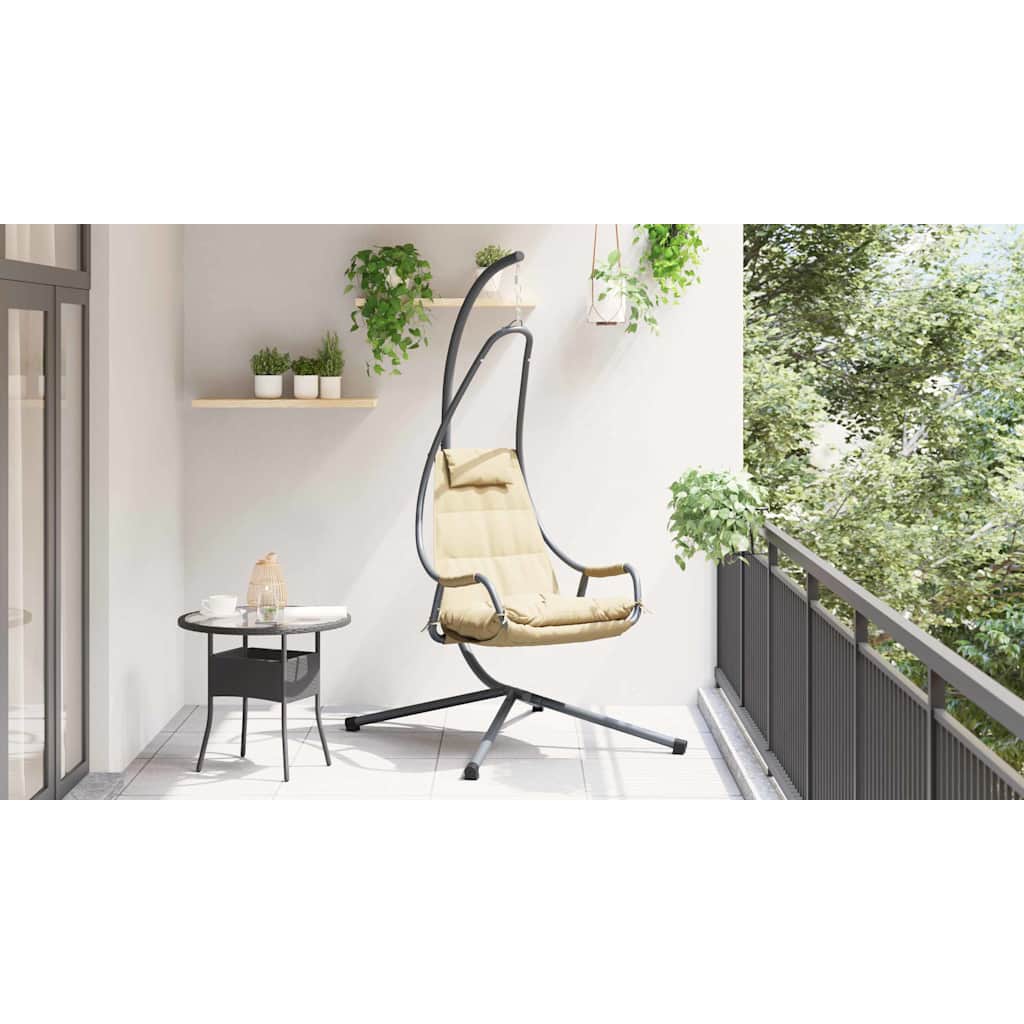 Sedia uovo sospesa Acciaio 94 x 107 x 196,5 cm Beige