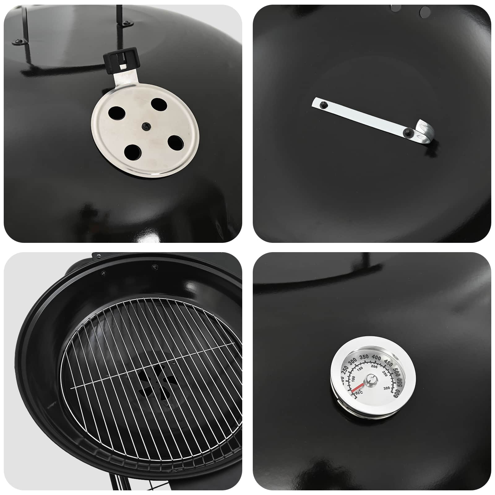 Griglia da Esterno 91 x 71 x 107 cm Metallo Nero