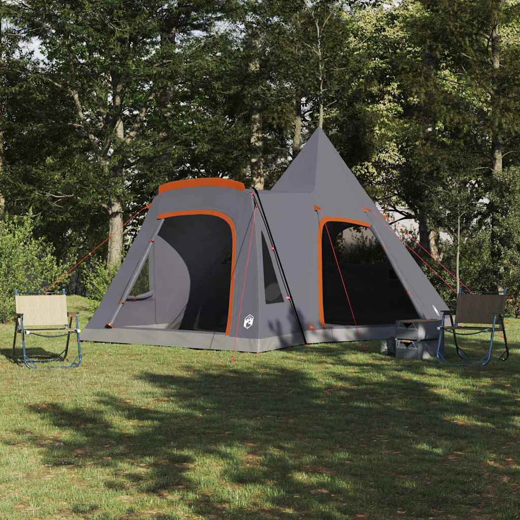 Tenda Teepee per 5 Persone 5 persona Grigio e arancione