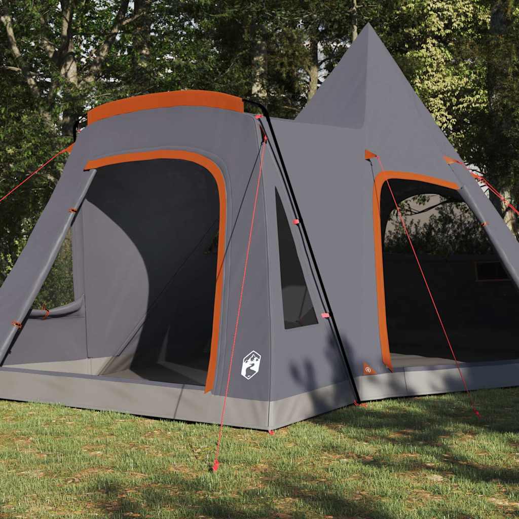 Tenda Teepee per 5 Persone 5 persona Grigio e arancione
