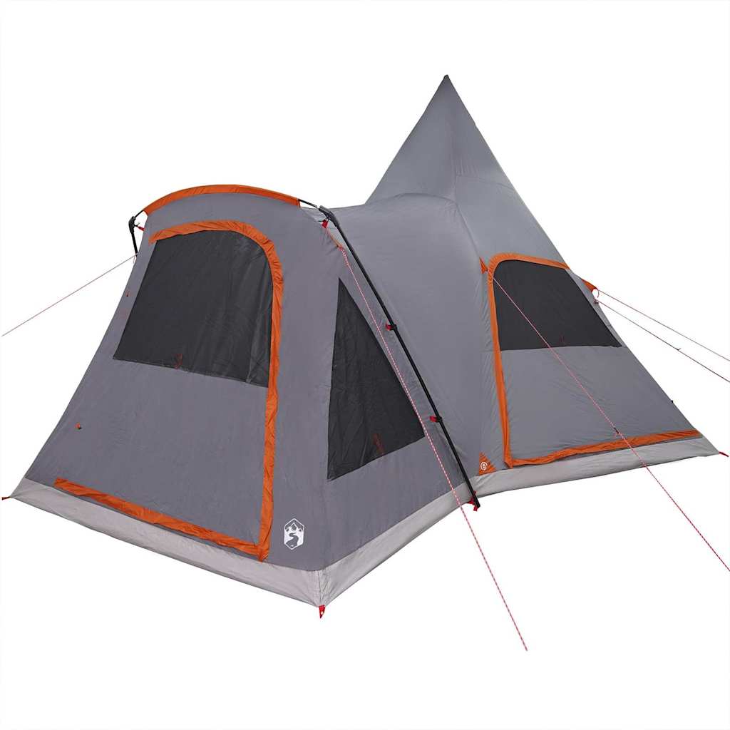 Tenda Teepee per 5 Persone 5 persona Grigio e arancione