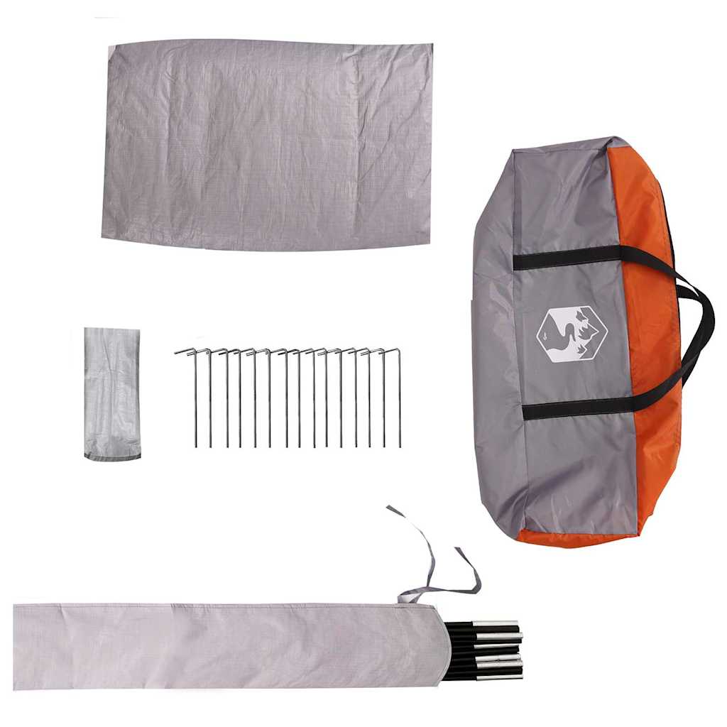 Tenda a Cupola per 4 Persone 4 persona Grigio e arancione