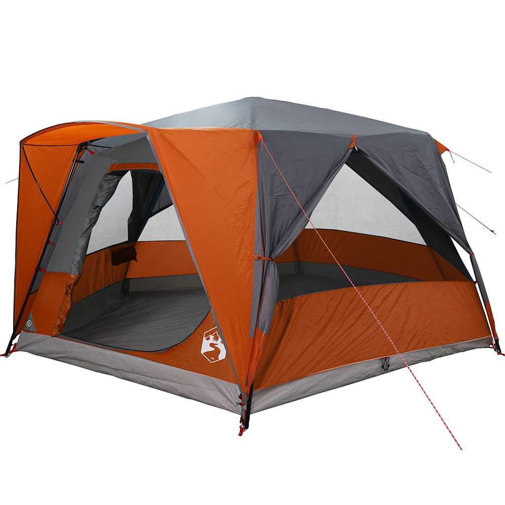 Tenda Cabina 7-Persone 7 persona Grigio e arancione