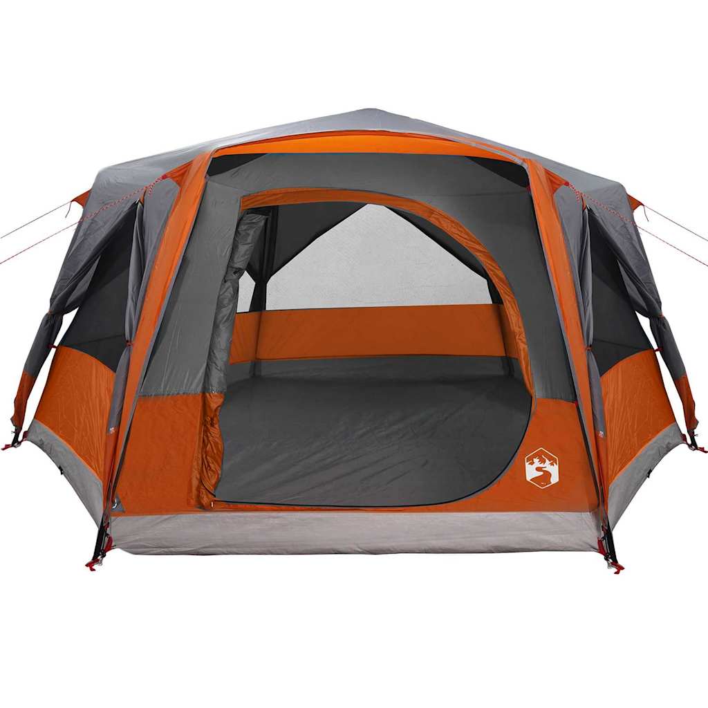 Tenda Cabina 7-Persone 7 persona Grigio e arancione