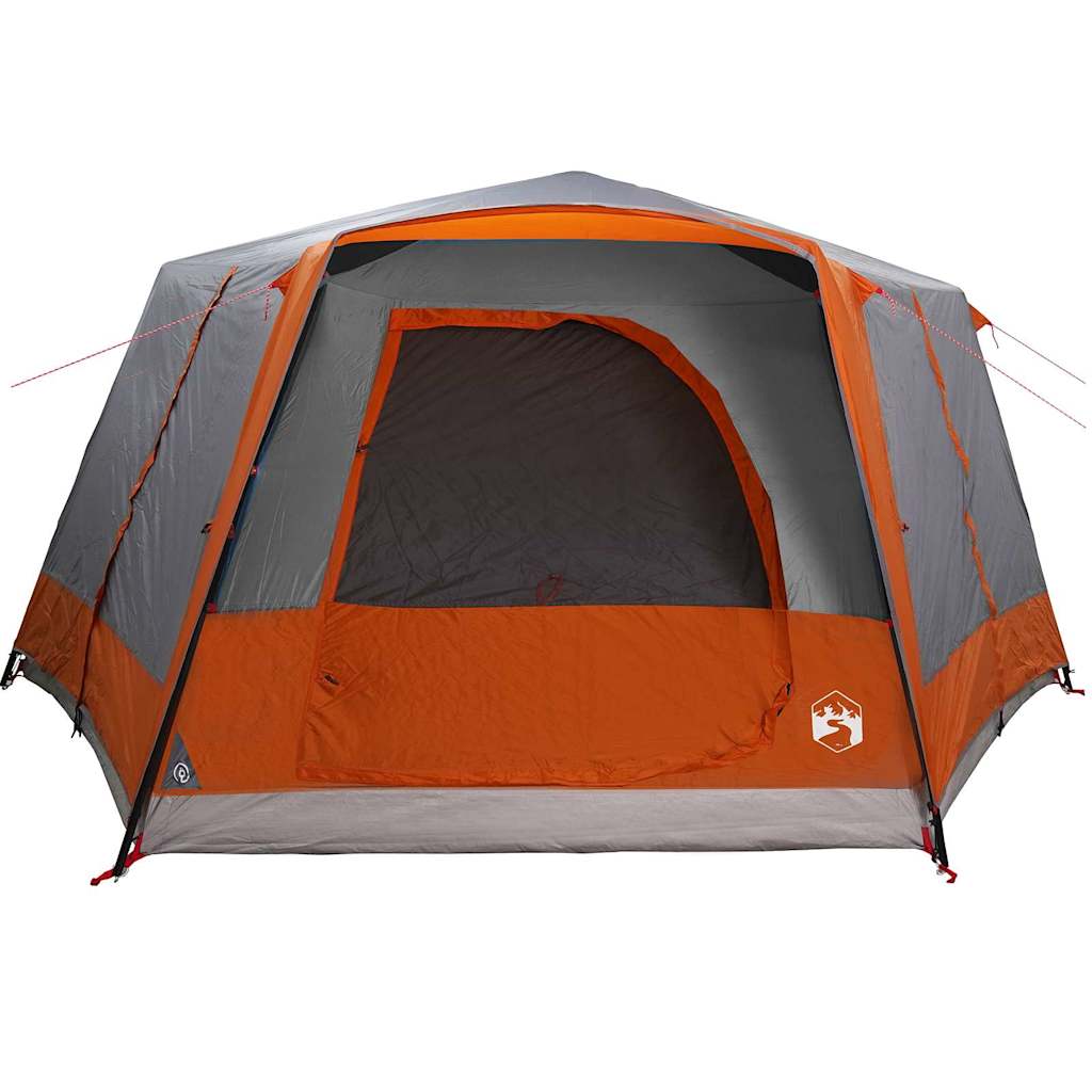 Tenda Cabina 7-Persone 7 persona Grigio e arancione