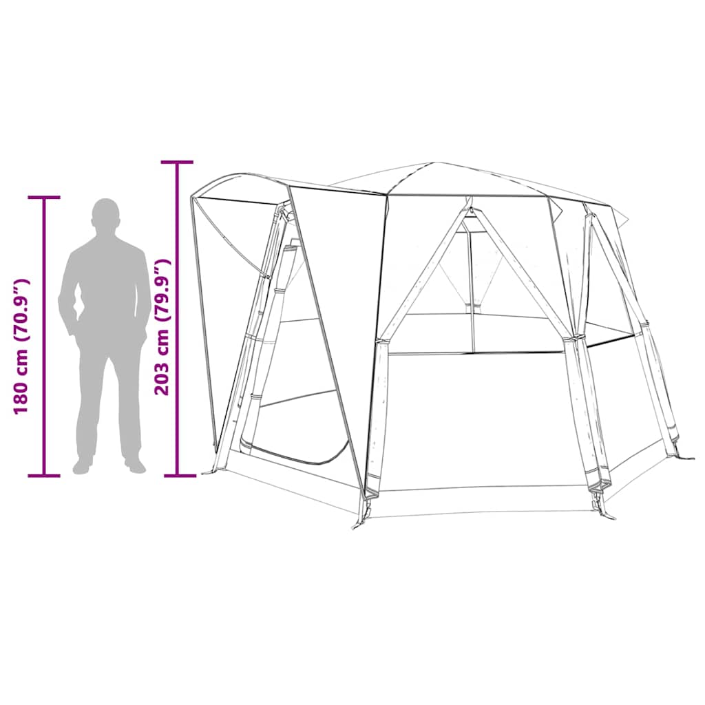 Tenda a cubo per 3 persone 3 persona Verde e Bianco