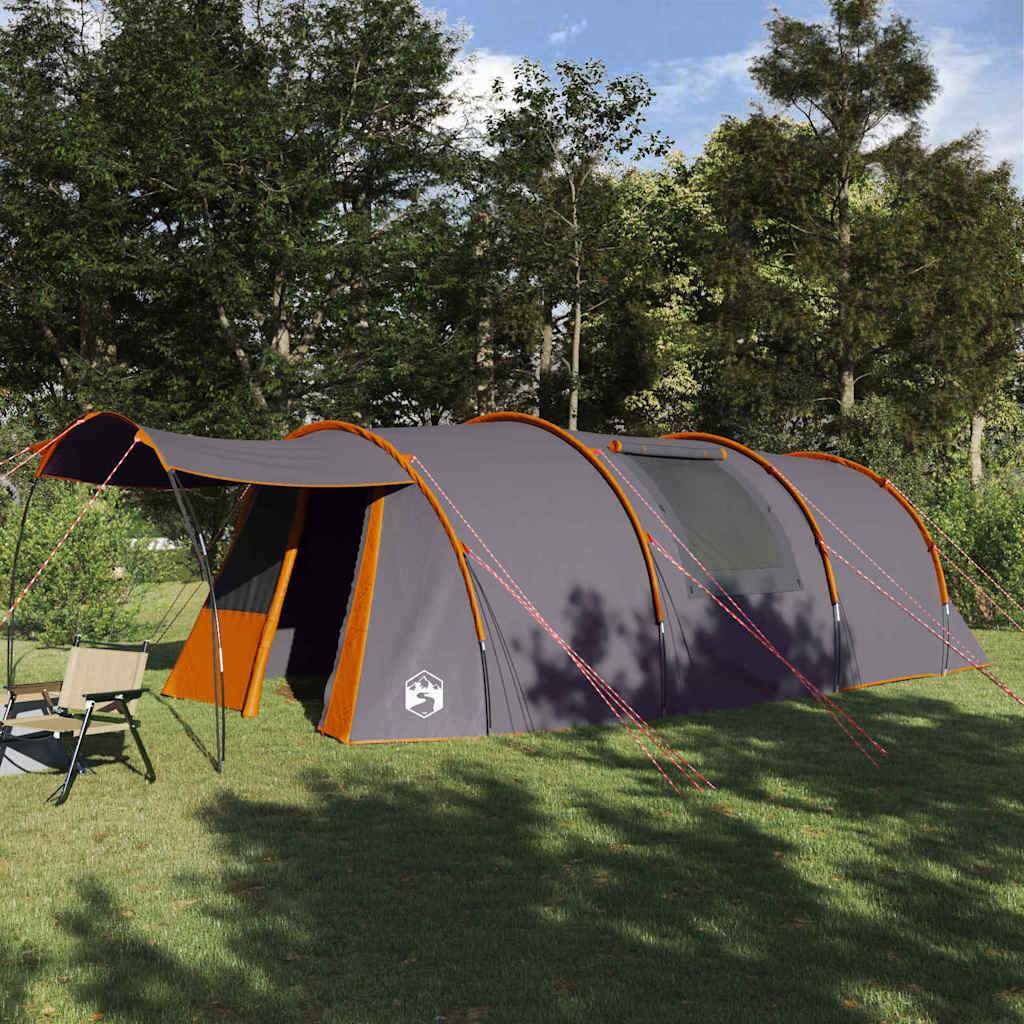 Tenda tunnel per 4 persone 4 persona Grigio e arancione