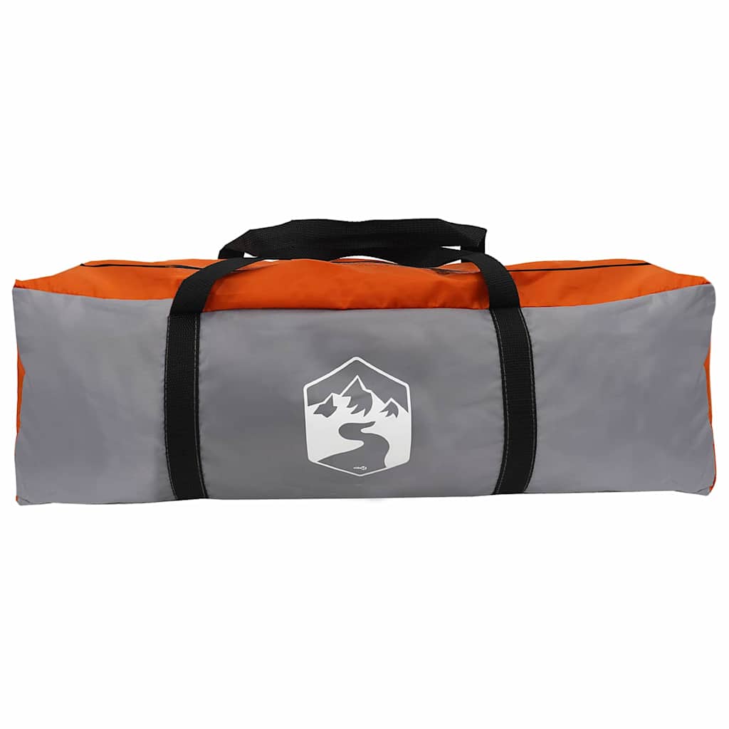 Tenda tunnel per 4 persone 4 persona Grigio e arancione