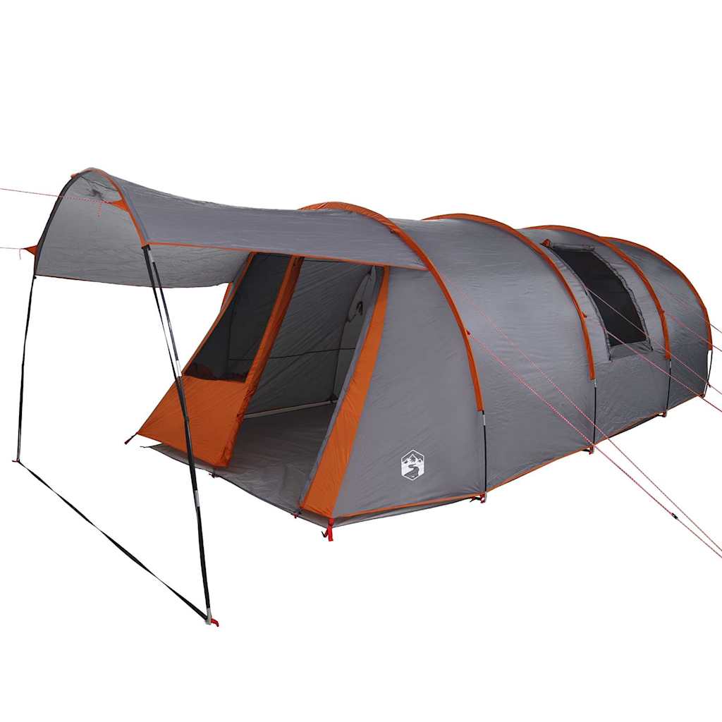 Tenda tunnel per 4 persone 4 persona Grigio e arancione