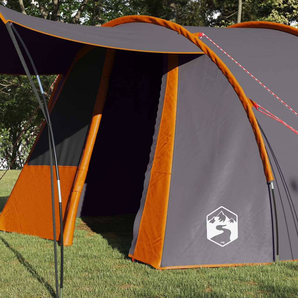 Tenda tunnel per 4 persone 4 persona Grigio e arancione