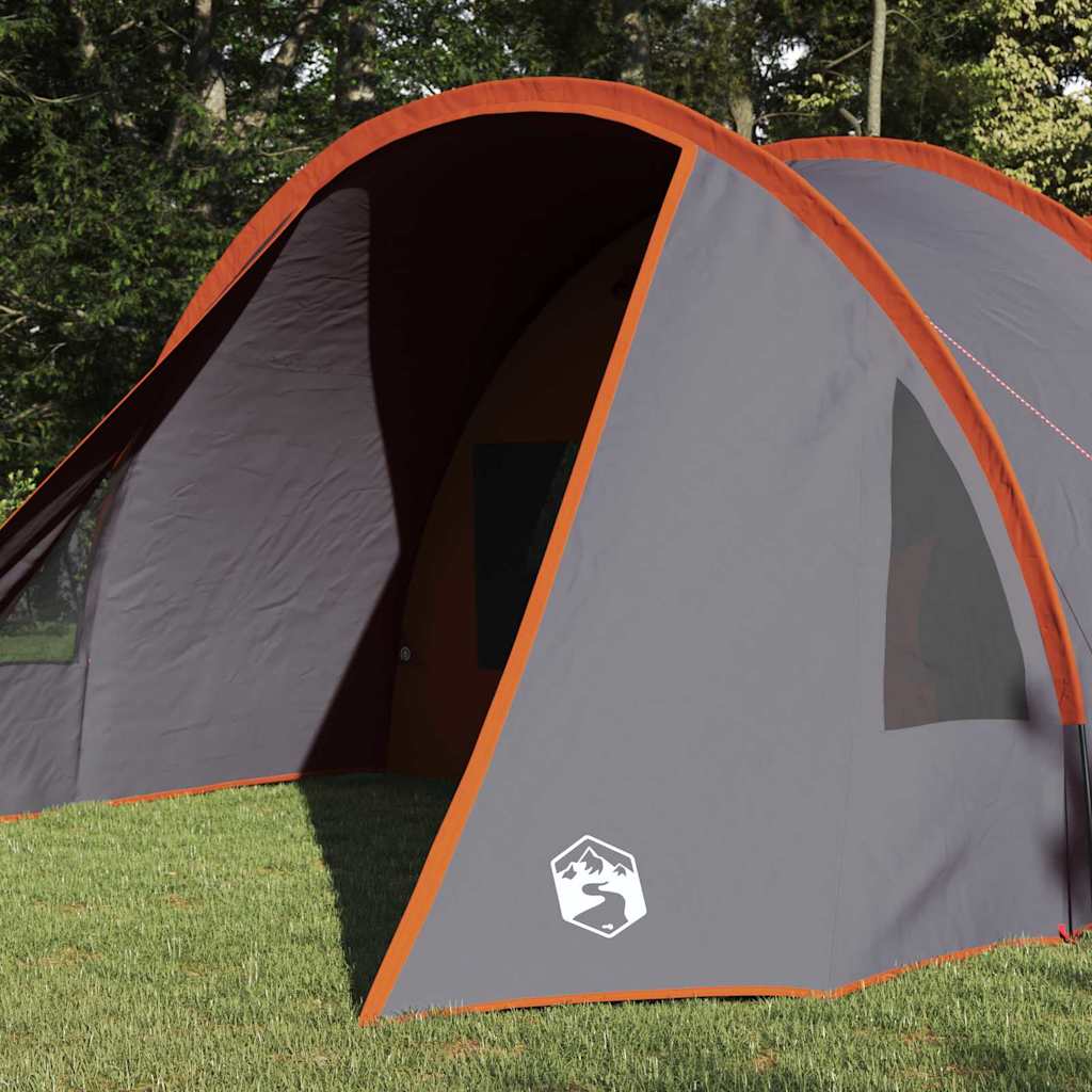 Tenda tunnel per 4 persone 4 persona Grigio e arancione
