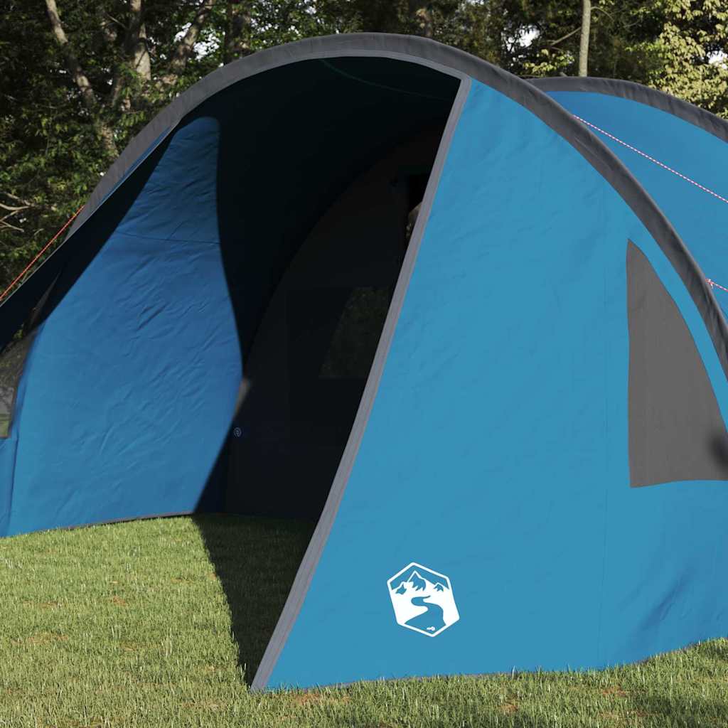 Tenda Tunnel per 5 Persone 5 persona Blu e Grigio