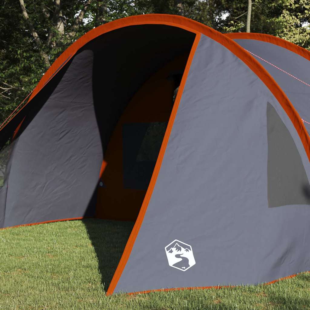 Tenda Tunnel per 5 Persone 5 persona Grigio e arancione