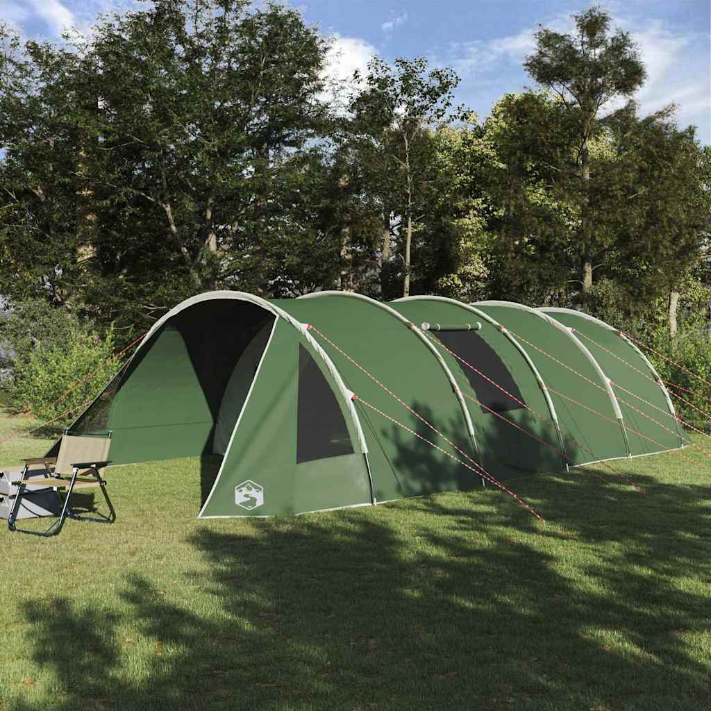 Tenda Tunnel per 6 Persone 6 persona Verde e Bianco