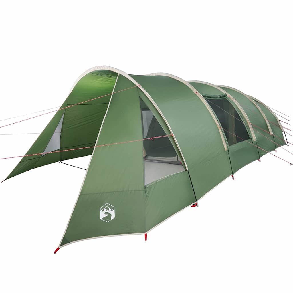 Tenda Tunnel per 6 Persone 6 persona Verde e Bianco