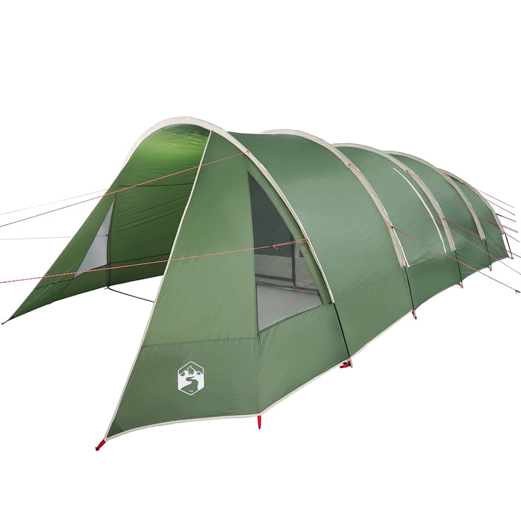 Tenda Tunnel per 6 Persone 6 persona Verde e Bianco