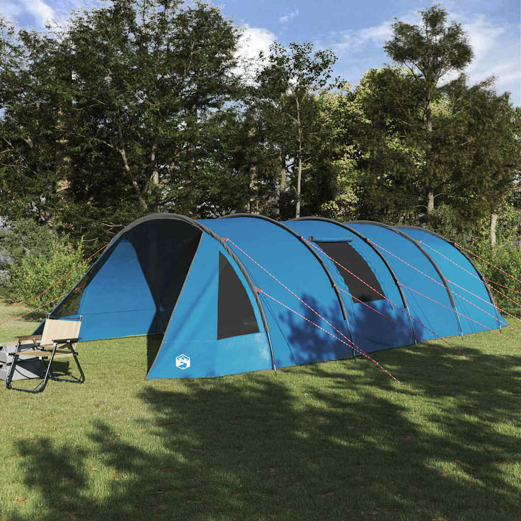 Tenda Tunnel per 6 Persone 6 persona Blu e Grigio