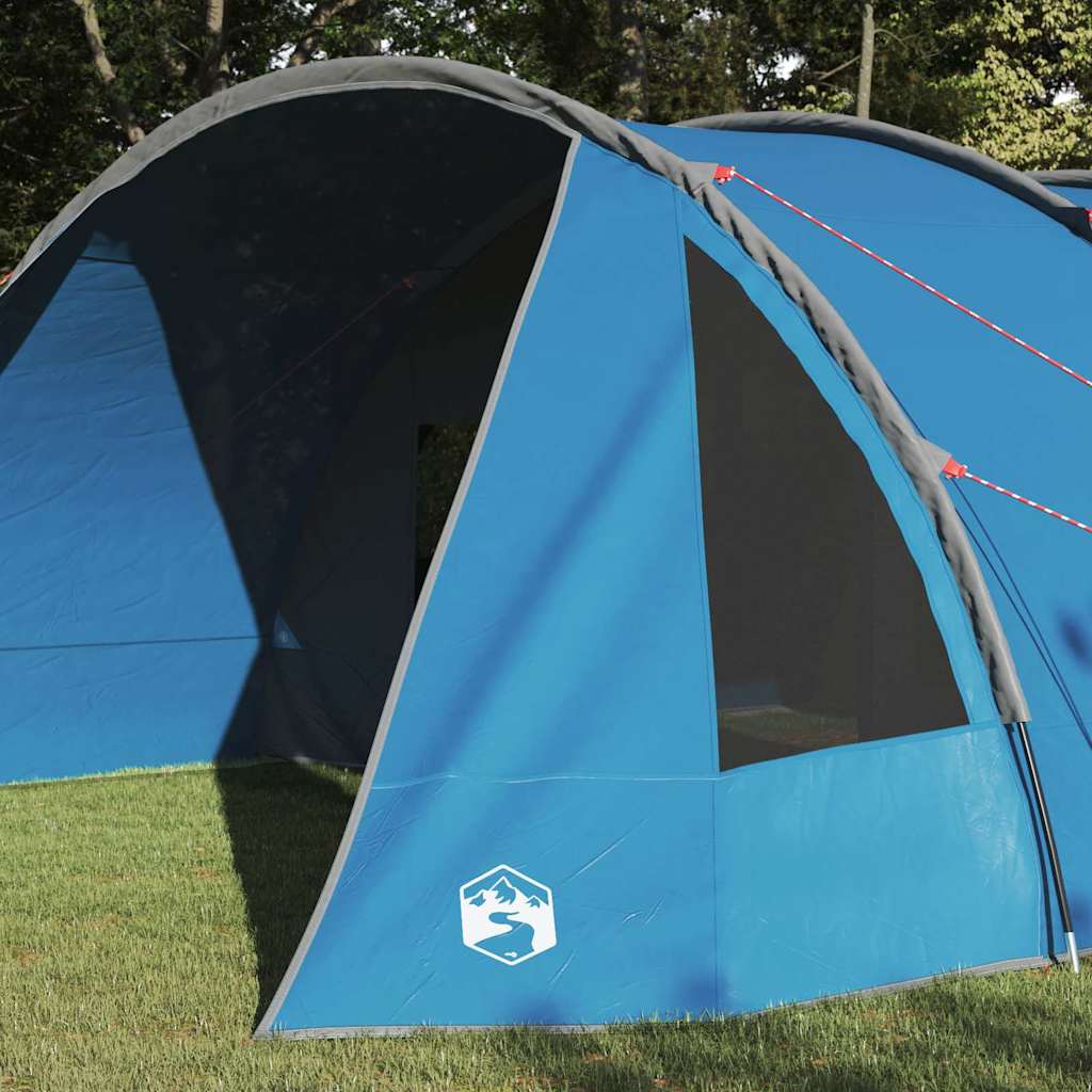 Tenda Tunnel per 6 Persone 6 persona Blu e Grigio