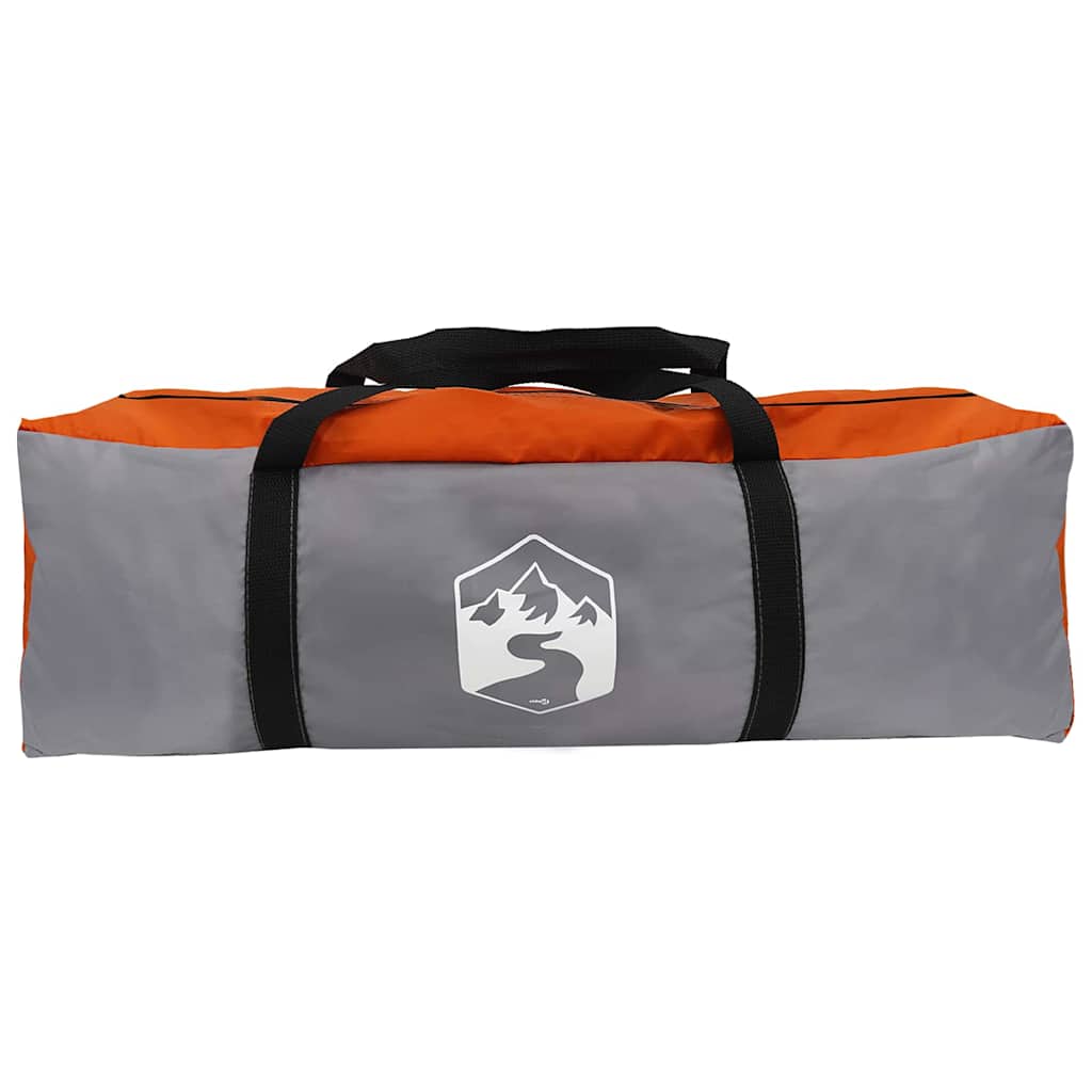 Tenda Tunnel per 6 Persone 6 persona Grigio e arancione