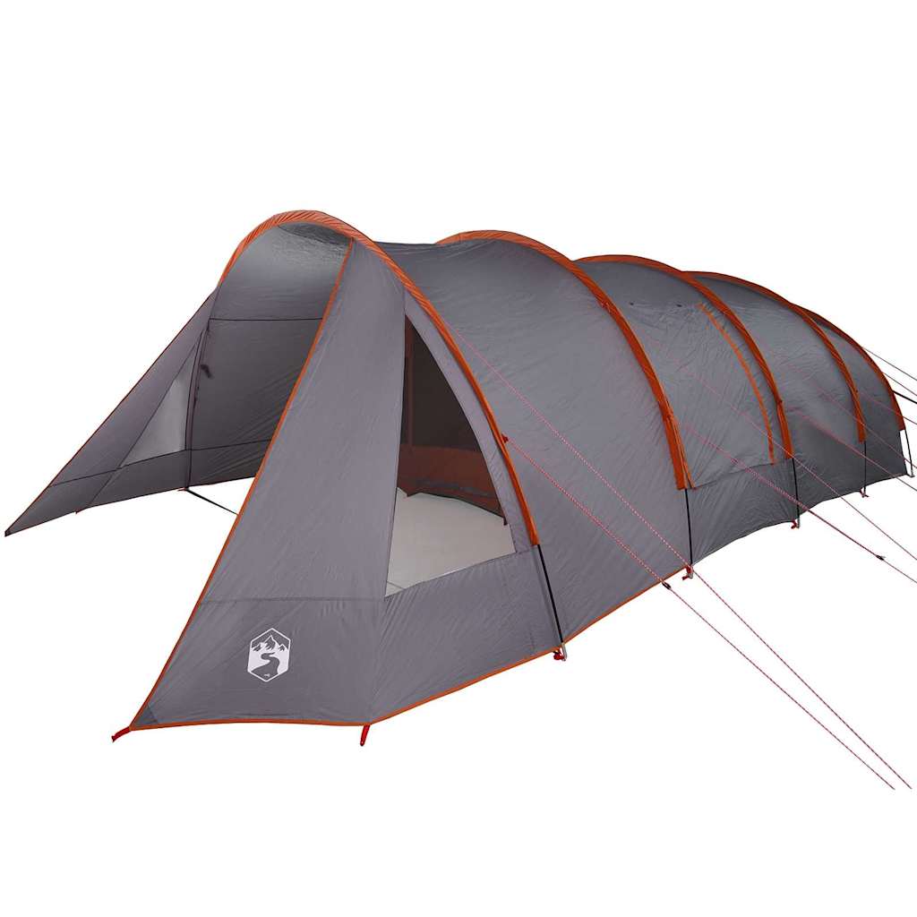Tenda Tunnel per 6 Persone 6 persona Grigio e arancione