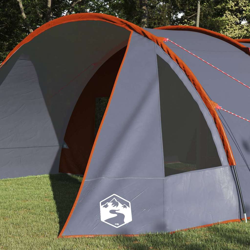 Tenda Tunnel per 6 Persone 6 persona Grigio e arancione