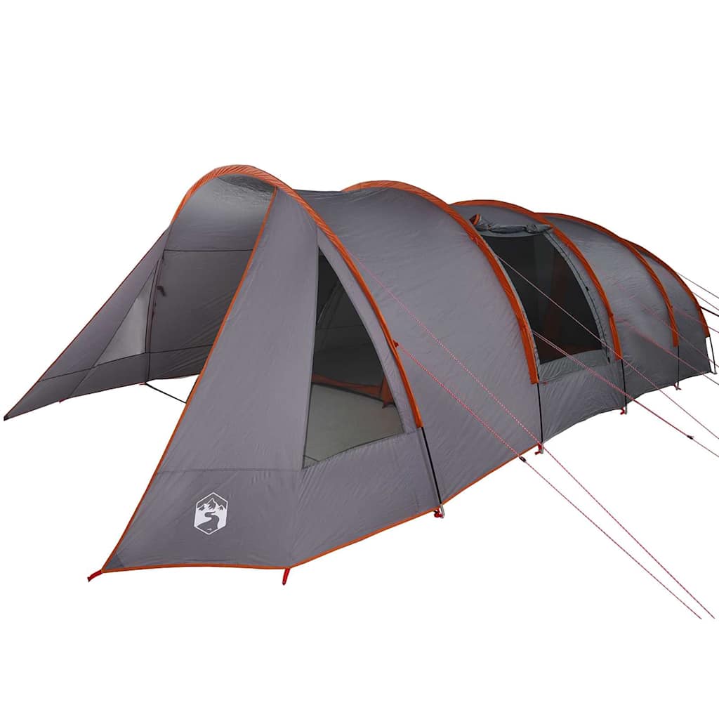 Tenda Tunnel per 6 Persone 6 persona Grigio e arancione