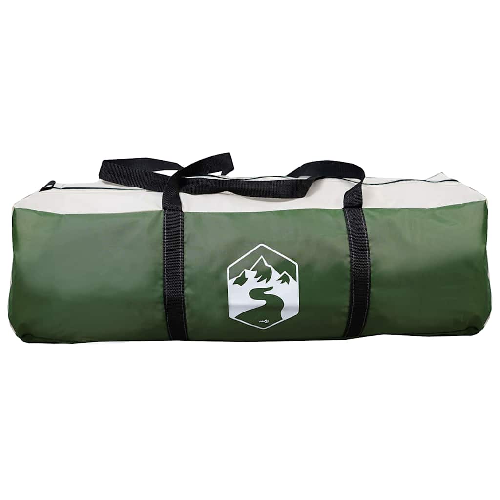 Tenda Tunnel per 6 Persone 6 persona Verde e Bianco