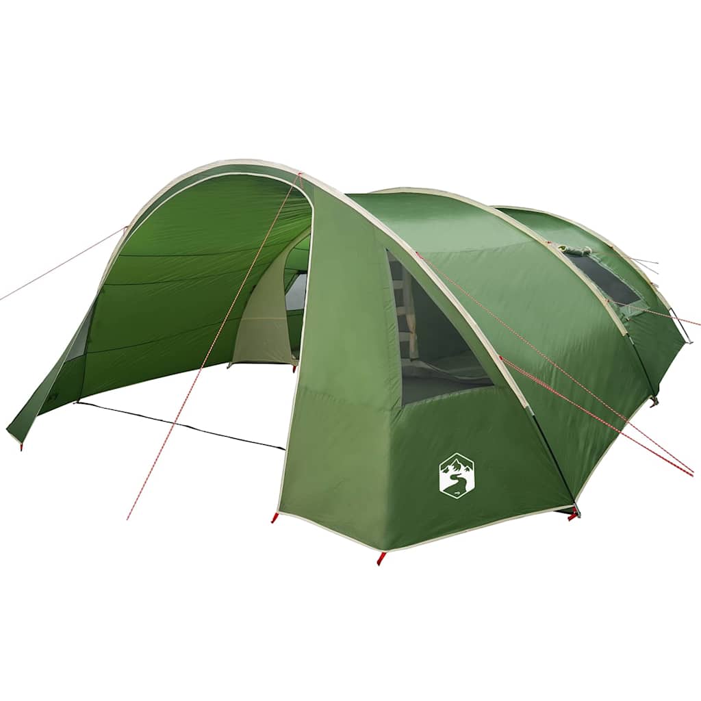 Tenda Tunnel per 6 Persone 6 persona Verde e Bianco