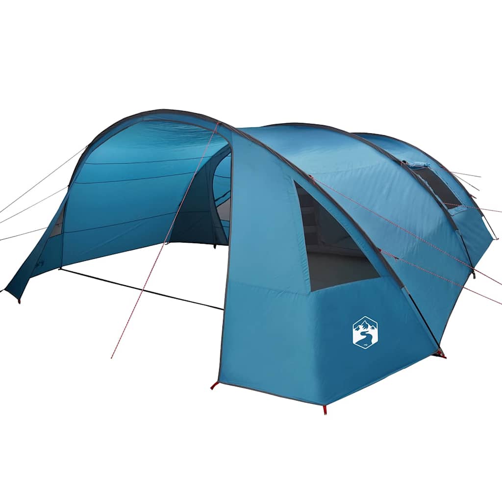 Tenda Tunnel per 6 Persone 6 persona Blu e Grigio
