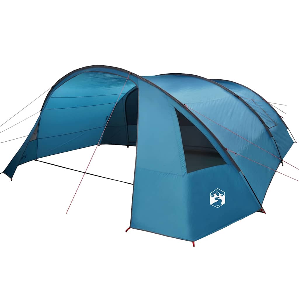 Tenda Tunnel per 6 Persone 6 persona Blu e Grigio