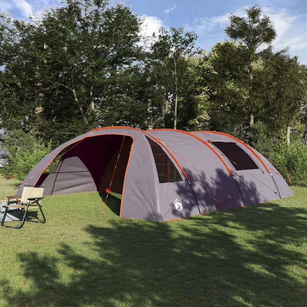 Tenda Tunnel per 6 Persone 6 persona Grigio e arancione