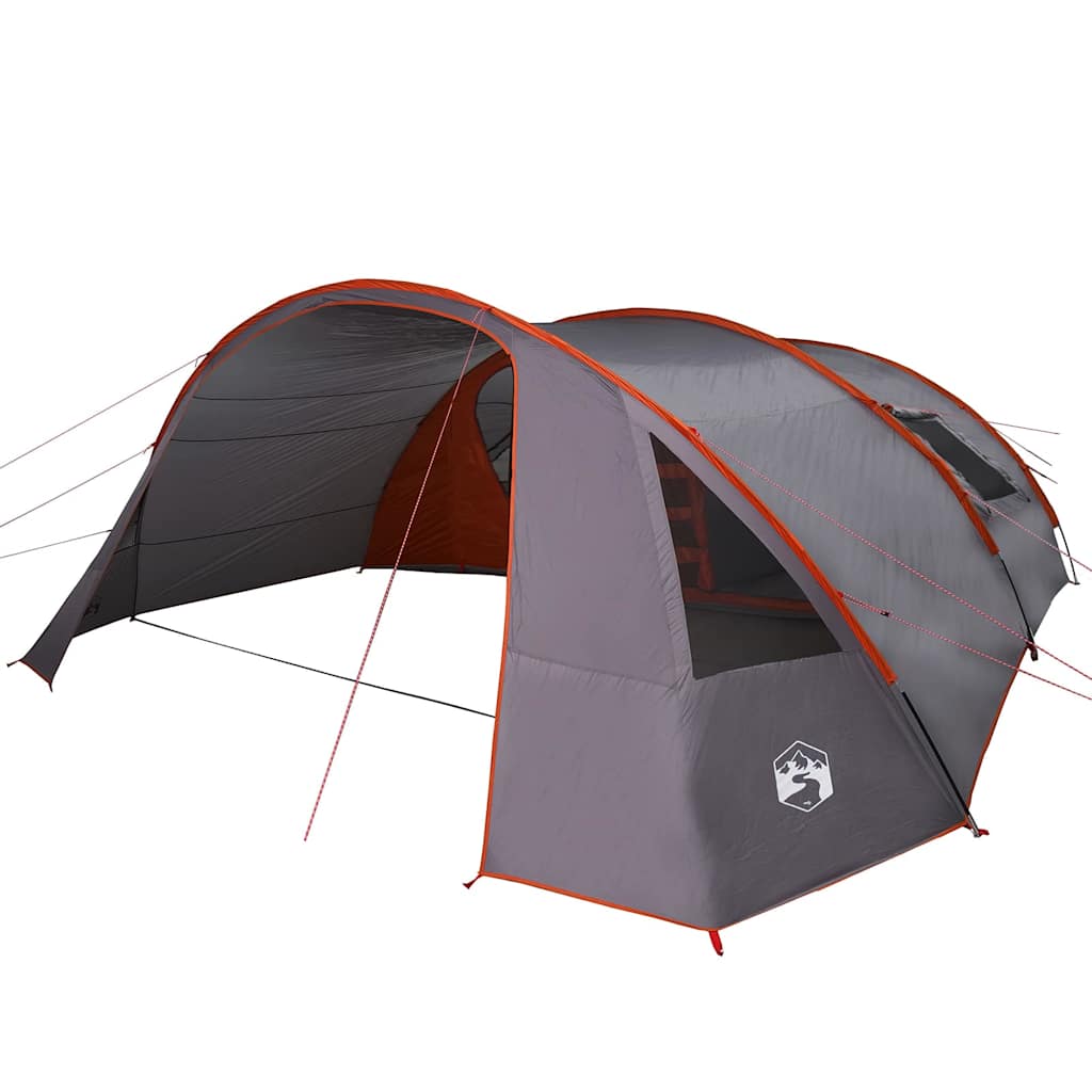 Tenda Tunnel per 6 Persone 6 persona Grigio e arancione