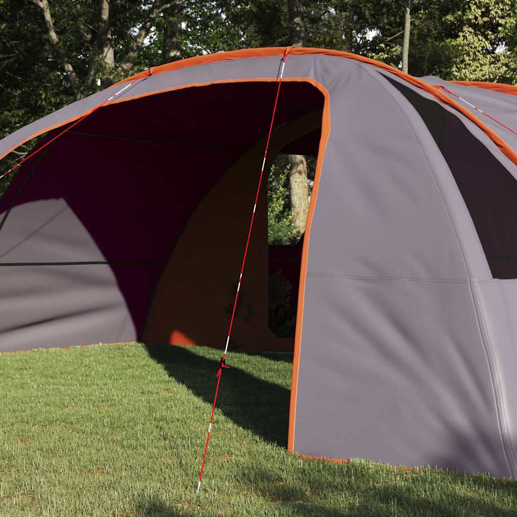 Tenda Tunnel per 6 Persone 6 persona Grigio e arancione