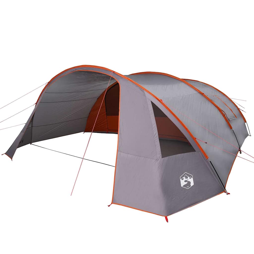 Tenda Tunnel per 6 Persone 6 persona Grigio e arancione