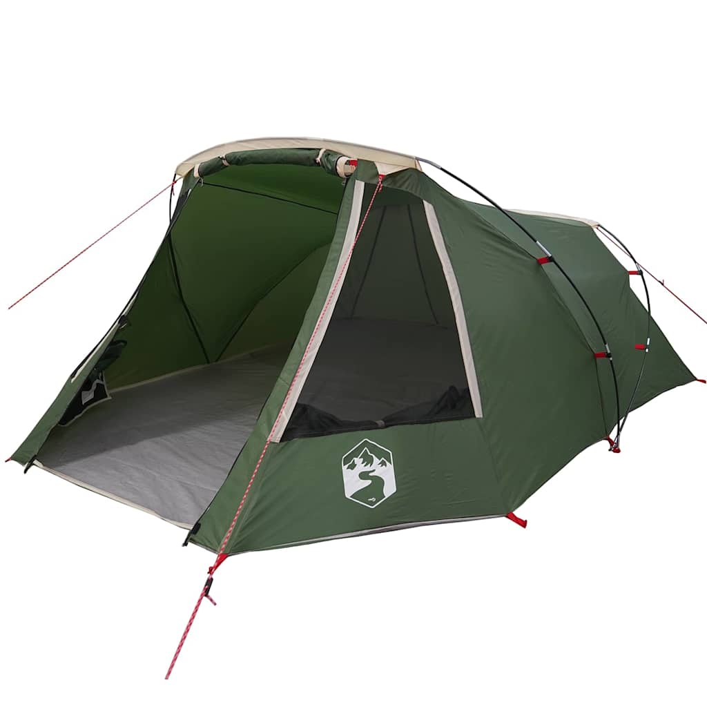 Tenda Tunnel per 3 Persone 3 persona Verde e Bianco